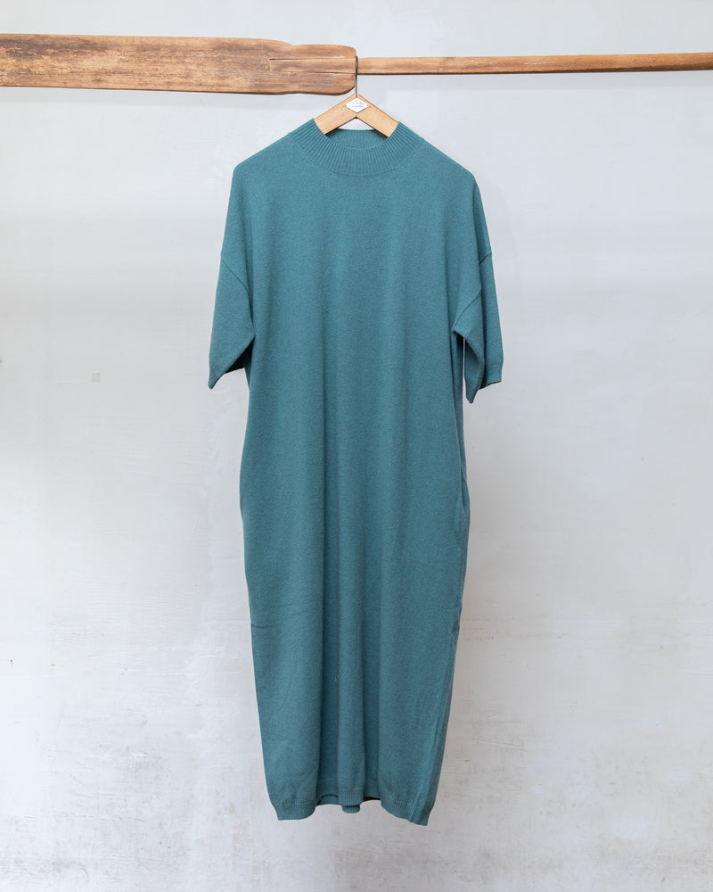 クルーネックニットドレス| ウールカシミア
