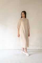クルーネックニットドレス| ウールカシミア